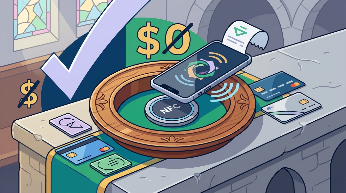 NFC Tap for Churches Without Fees: The 2026 Guide